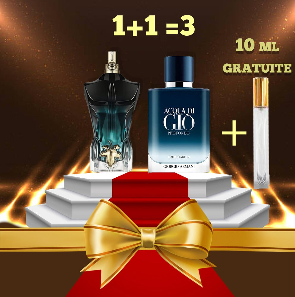 PACK 10 ML LE BEAU LE PARFUM + 10 ML ACQUA DI GIO PROFONDO + 10 ML GRATUIT