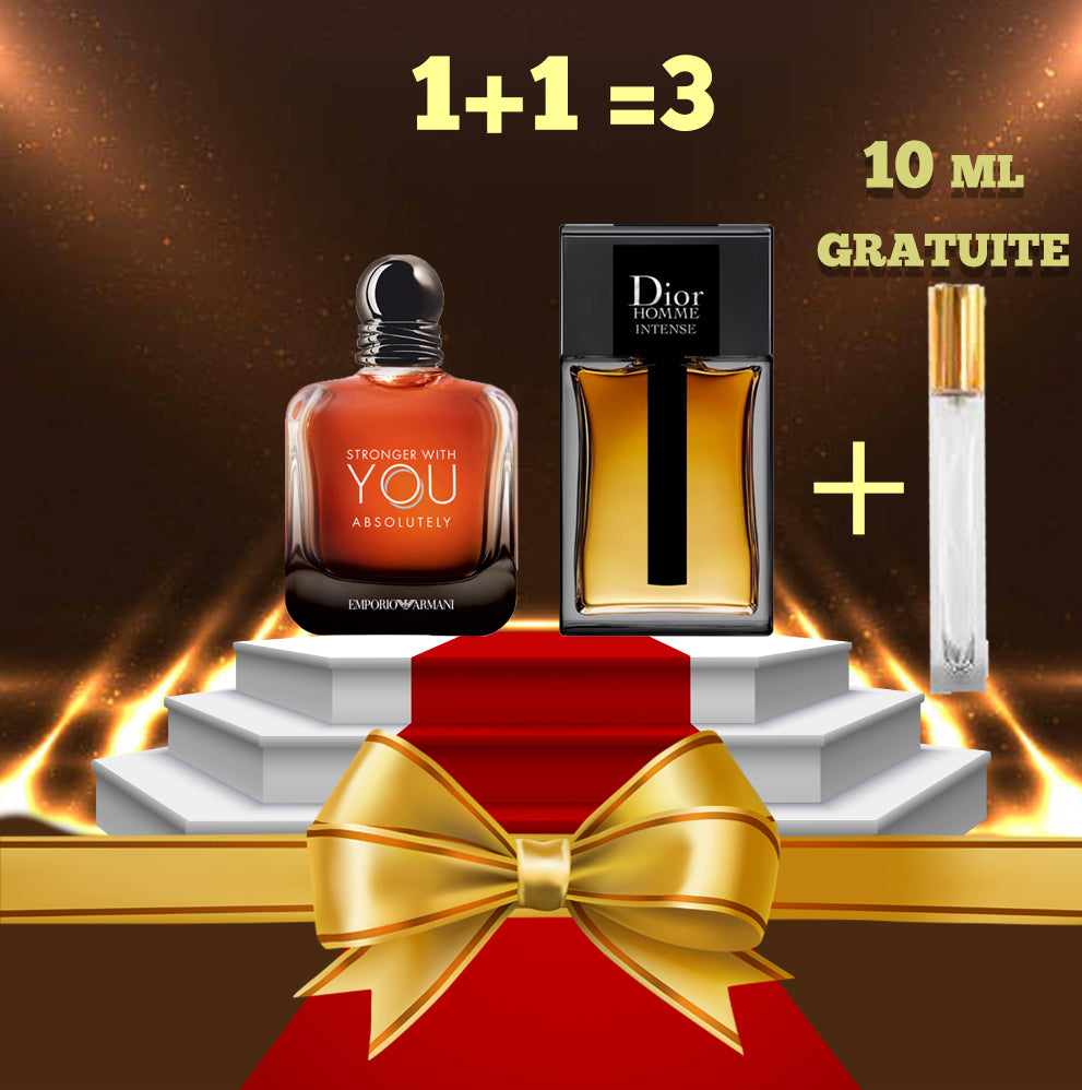 PACK 10 ML DIOR HOMME INTENSE + 10 ML SWY ABSOLUTELY + 10 ML GRATUIT